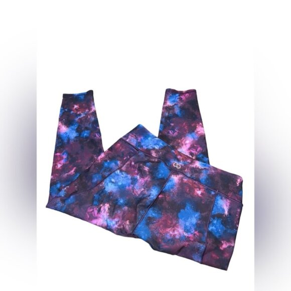 Calia Women's Energize Printed 7/8 Cropped Leggings - Size XL - Burgundy - Picture 2 of 6